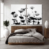 Black and White Flowers Canvas Print SKU 10132