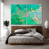 Emerald Abstract Canvas Print SKU 10233