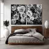 Black and White Roses Canvas Print SKU 10115