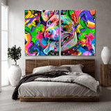 Graffiti Dog Head Canvas Print SKU 10322