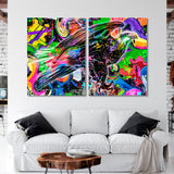 Eagle with Graffiti Elements Canvas Print SKU 10314