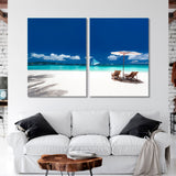 Beach in the Caribbean Canvas Print SKU 10428