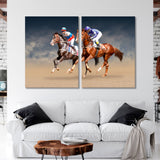 Two Horse Racing Canvas Print SKU 10835