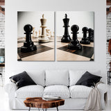 Chess Board with Figures Canvas Print SKU 10797