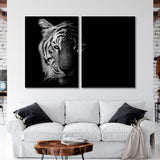 Black and White Tiger Canvas Print SKU 10131