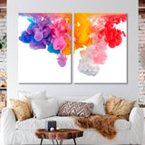 Splash of Сolored Paint in Water Canvas Print SKU 10212