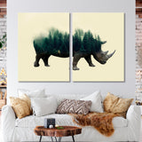 Abstract Rhino Canvas Print SKU 10280