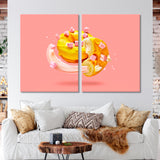 Donut with Мarshmallows Canvas Print SKU 10745