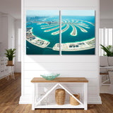 Jumeirah Palm Island on Sea Dubai Canvas Print SKU 10506