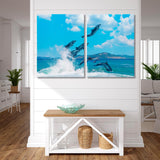 Group of Playful Dolphins Canvas Print SKU 10769