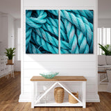 Blue Rope Boats Canvas Print SKU 10418