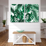 Tropical Leaves Wall Decor, Canvas Print SKU 10454