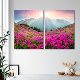 Blooming Field in the Alps Canvas Print SKU 10350