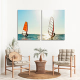 Pair of Windsurfers Canvas Print SKU 10500