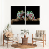 Two Frogs on a Branch Canvas Print SKU 10868