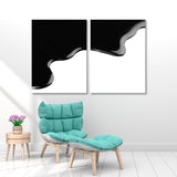 Black Paint on White Background Canvas Print SKU 10332