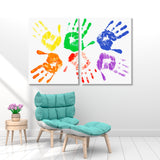 Multi-Сolored Рalms Canvas Print SKU 10293