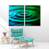 Water Ripples on a Green Background Canvas Print SKU 10606