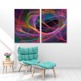 Abstract Colored Curls Canvas Print SKU 10802