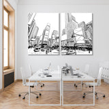 Times Square Illustration Canvas Print SKU 10614