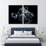 Diamonds on Black Background Canvas Print SKU 10380