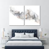 Liquid Gray Marble with Golden Veins Canvas Print SKU 10221