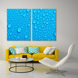 Blue Water Drop Background Canvas Print SKU 10195