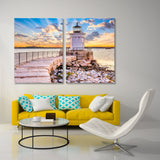 Breakwater Light Maine Canvas Print SKU 10647