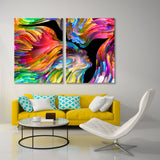 Couple in Love Abstract Canvas Print SKU 10503