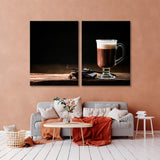 Cup of Сoffee on a Dark Background Canvas Print SKU 10695