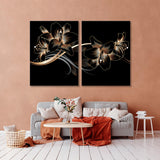 Vintage Golden Lilies Canvas Print SKU 10563