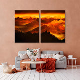 Abstract Mountains at Sunset Canvas Print SKU 10320