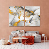 Abstract Marble from Gold Canvas Print SKU 10214