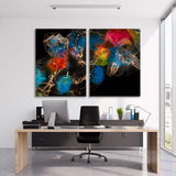 Colorful Inks and Black Background Canvas Print SKU 10244