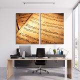 Antique Music Notes Canvas Print SKU 10890