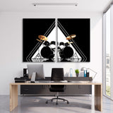 Drums on a Pyramid Background Canvas Print SKU 10529