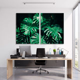 Green Tropical Leaves Canvas Print SKU 10732