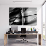 Monochrome Metallic Black and White Canvas Print SKU 10183