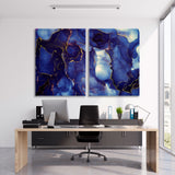 Dark Blue Abstract Canvas Print SKU 10258