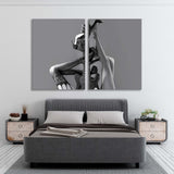 Electric Guitar and Female Legs Black and White Canvas Print SKU 10922