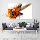 Abstract Colorful Guitar Canvas Print SKU 10515