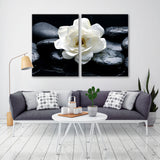 Spa with White Bright Flower Canvas Print SKU 10366