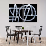 Abstract Painting with Manners of Writing Canvas Print SKU 10763