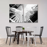 Skyscrapers Black White Canvas Print SKU 10600