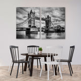 Tower Bridge in London Black and White Canvas Print SKU 10390