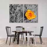 Yellow Rose Among the Grays Canvas Print SKU 10376