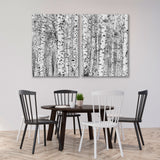 Birch Forest Black & White Canvas Print SKU 10469