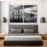 Honolulu Hawaii Black and White Canvas Print SKU 10505