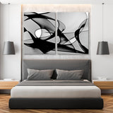 Abstract  Black and White Drawing Canvas Print SKU 10381