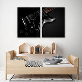 Electric Guitar on Black Background Canvas Print SKU 10516